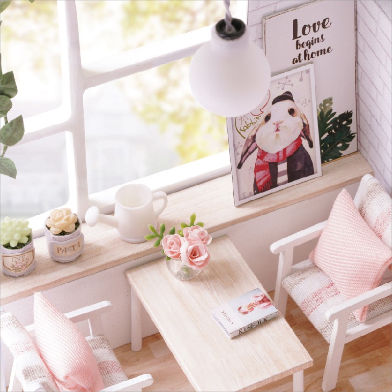 Mô hình nhà DIY Doll House Cuộc Sống Yên Bình Tranquil Life Kèm Mica Chống bụi, Bộ dụng cụ và Keo dán