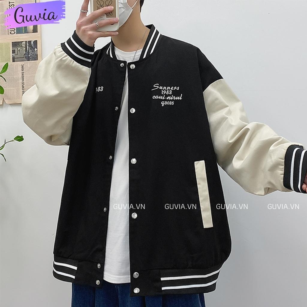 Áo Khoác Bomber 1983 Chất Dù 2 Lớp Nam Nữ Form Rộng Unisex, Áo Gió Chống Nắng Ulzzang GUVIA