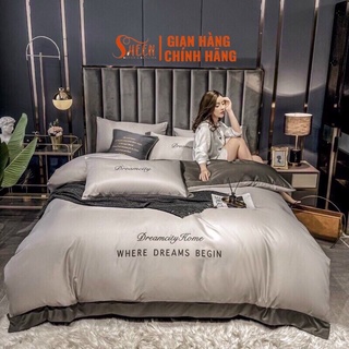 Chăn Ga Gối Lụa Dream City 5 món 60s nhập khẩu cao cấp