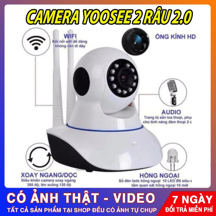 CAMERA IP YOOSEE 2 RÂU 2.0 1080P  CAO CẤP | Kết Nối Dễ Dàng - Đa Thiết Bị - Quan Sát Rõ Nét | Lỗi 1 Đổi 1 - 50002