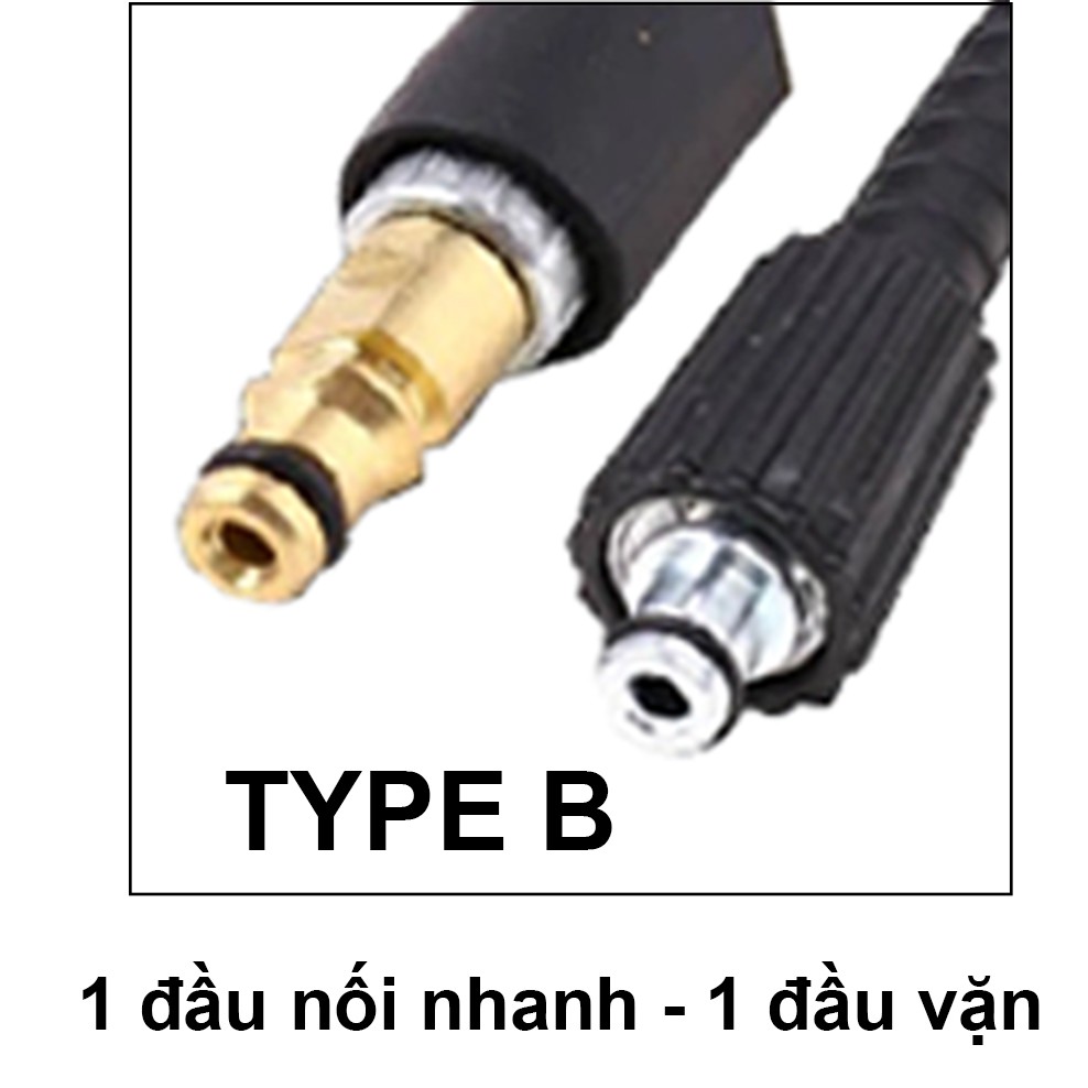 Dây cao áp máy rửa xe ren trong 22mm - Dây phun cáp lực ONG15M_KAP