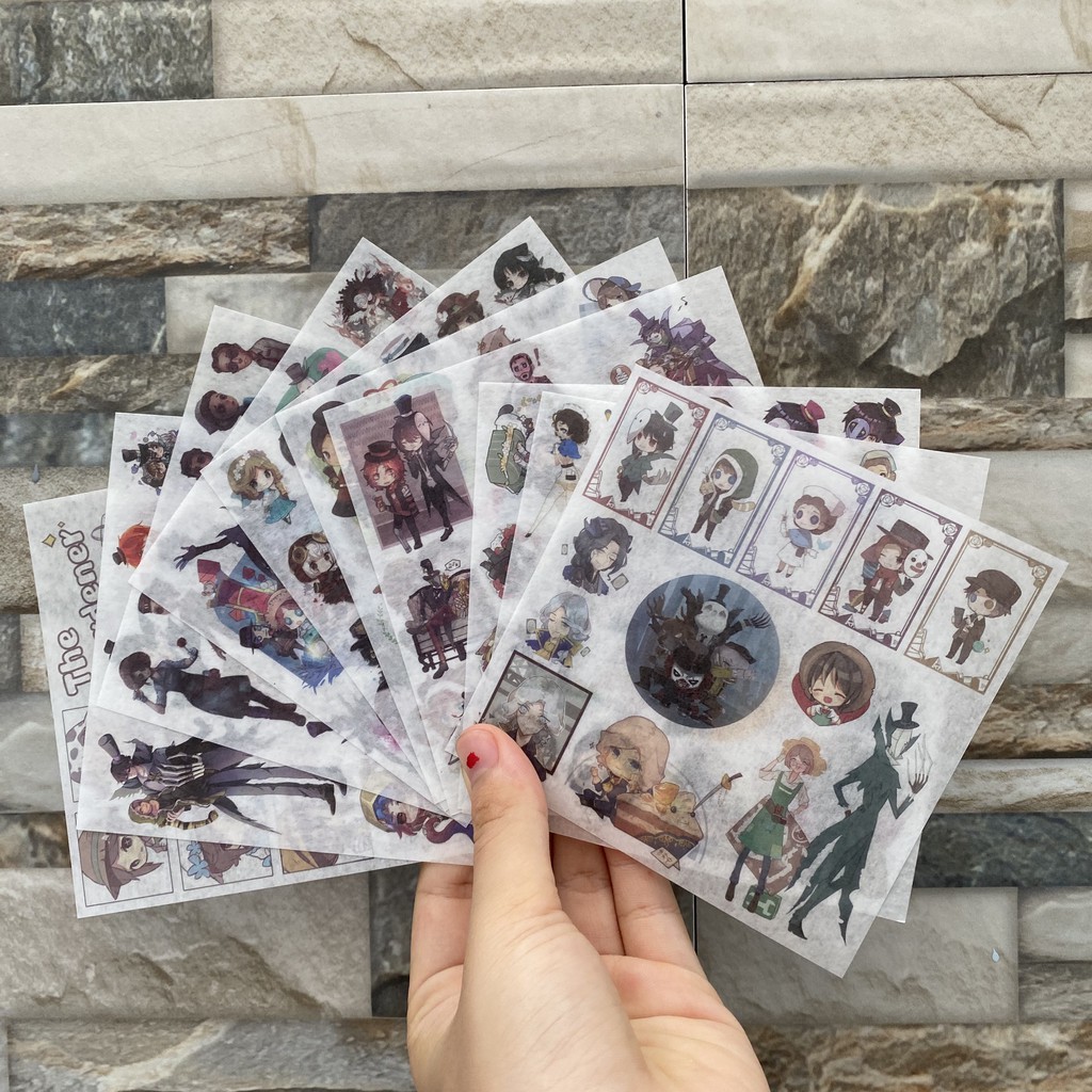 Ảnh dán lẻ tấm sticker Identity V album ảnh dán anime idol dễ thương