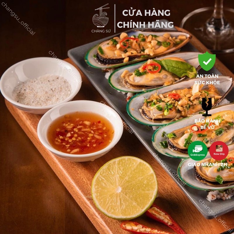 Set đĩa chấm 6 dĩa đựng gia vị trắng trơn - Bộ chén nước mắm nhỏ xinh gia đình