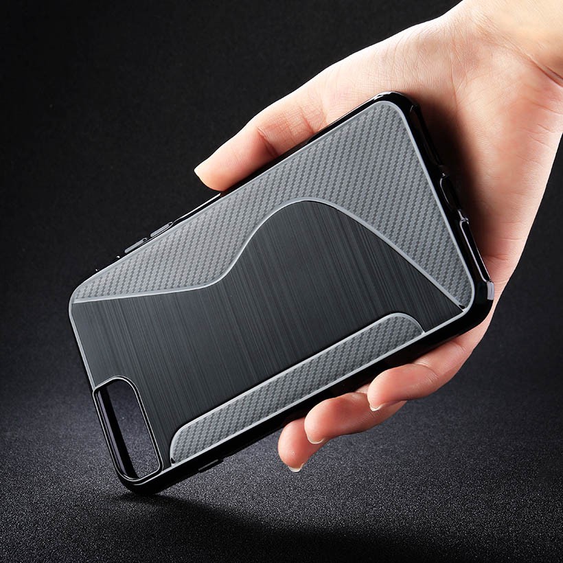 Ốp Điện Thoại McCollum Dành Cho Apple Iphone 7 Plus Iphone X Bằng Silicon Mềm Màu Đen Thiết Kế Chữ S