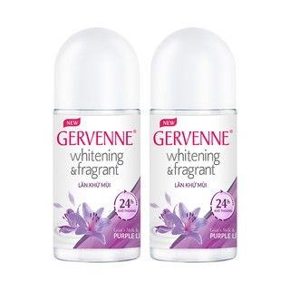Combo 2 Lăn khử mùi trắng da Gervenne Purple Lily 50ml/chai