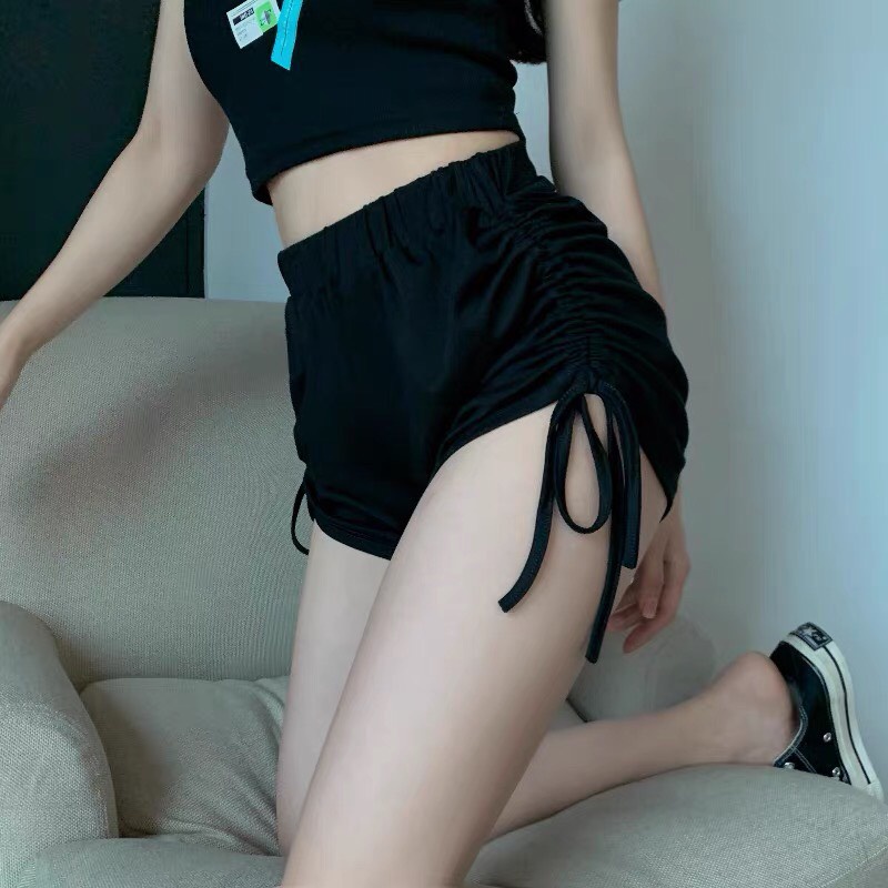 Quần đùi nữ mặc nhà lưng cao thể thao QSV001