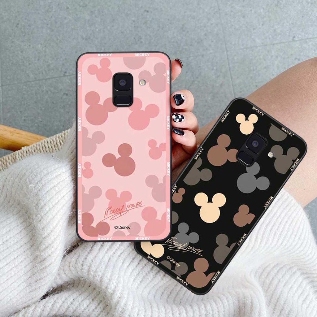 Ốp lưng điện thoại Samsung A6 2018 / A6 Plus / A6+ hình mic key min nie mouse thời trang, vỏ ốp rẻ đẹp