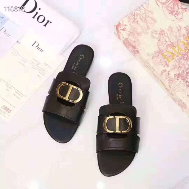 Dép hè quai da cao cấp chữ CD