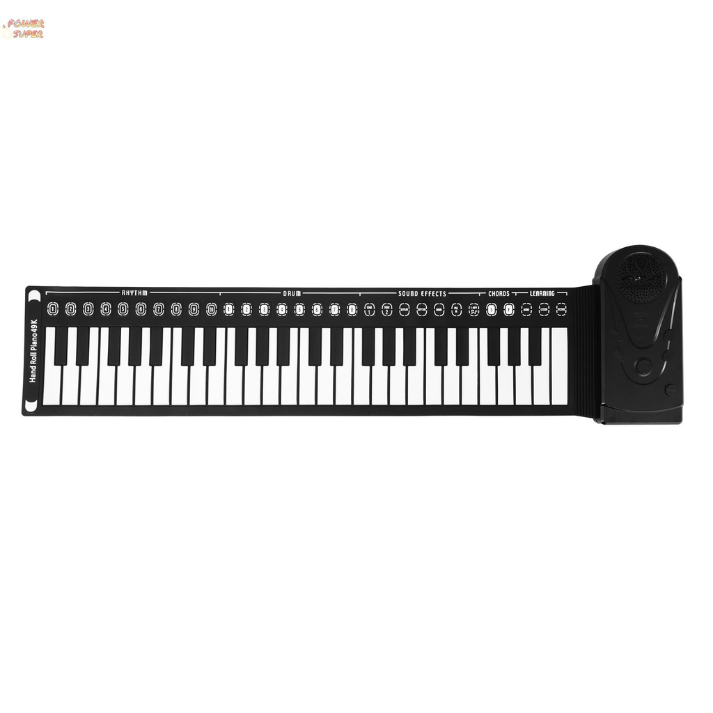 49 Keys Roll Up Piano Soft Piano Flexible Silicone Foldable Electronic Keyboard Piano for Children Student Musical Instrument