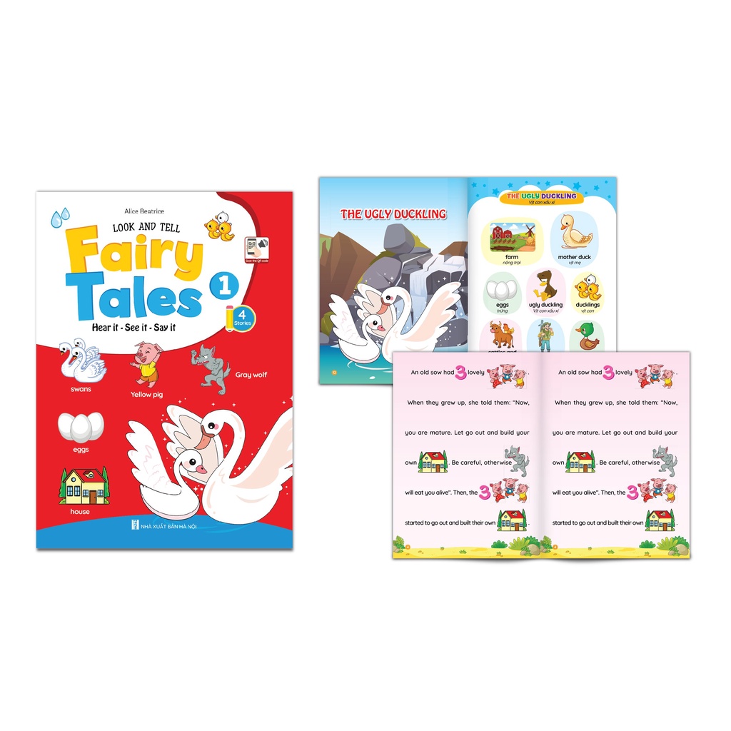 Sách - Truyện tranh tư duy Tiếng Anh Look and Tell fairy 1 2 3 4 cho bé