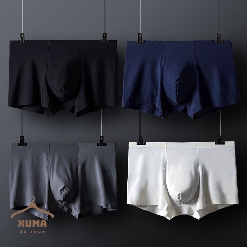[ Free Ship ] Quần sịp đùi quần lót nam xu đúc thun lạnh trơn cotton con dãn thoải mái 4 chiều xuma