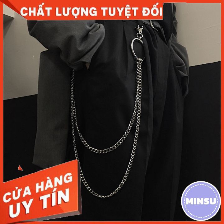 Dây xích móc quần jean phong cách cá tính dây xích hợp kim trang trí quần cực ngầu cho nam nữ