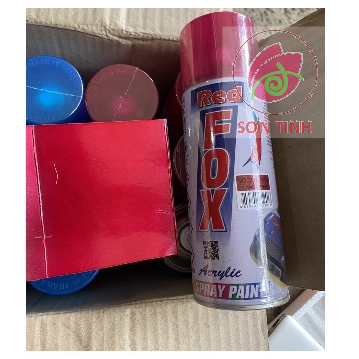 Sơn xịt RED FOX màu Đỏ candy  RED 236 (No. 01) sản xuất tại Thái Lan