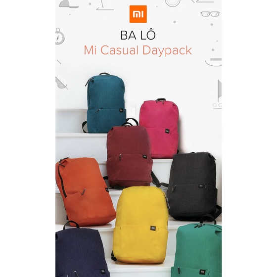 HOẢ TỐC | Balo Xiaomi Mi Casual Daypack chống nước 4 bậc 10L màu cam | MIHOANGGIA