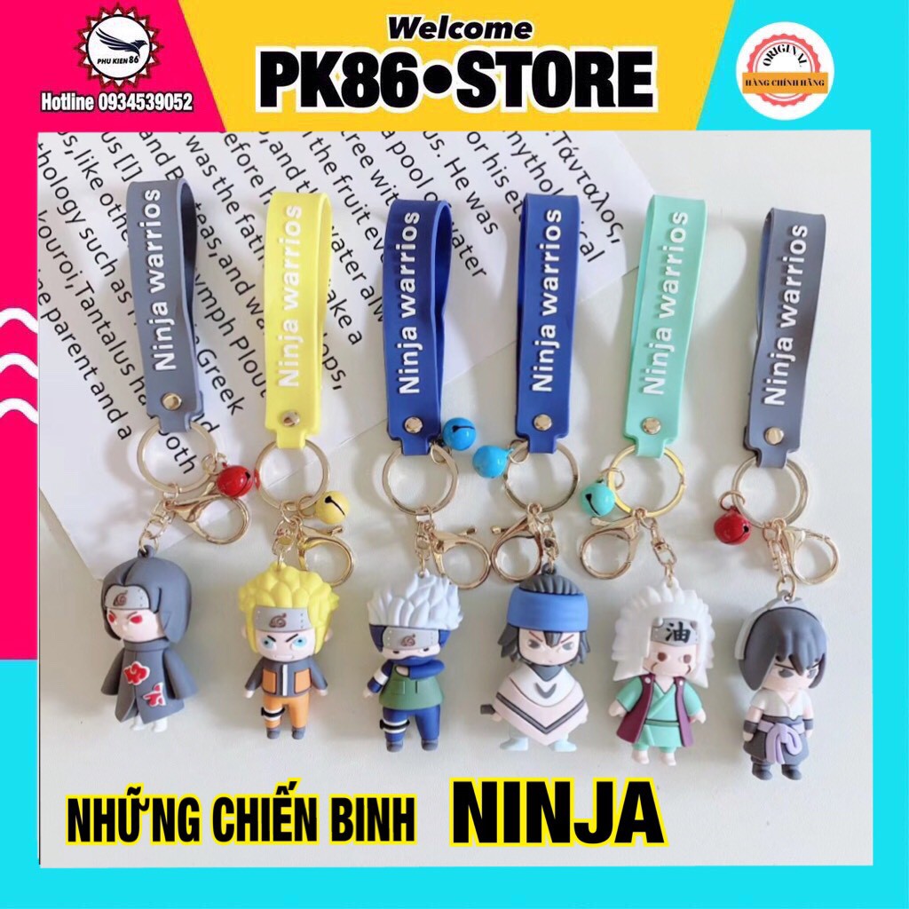 Móc khóa dây đeo điện thoại hình thú nhựa silicone Ninjago hoạt hình dễ thương cute