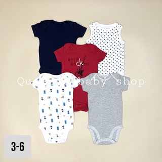 Set 5 bodysuit body chip cho bé trai hàng xuất dư size 3 6 tháng