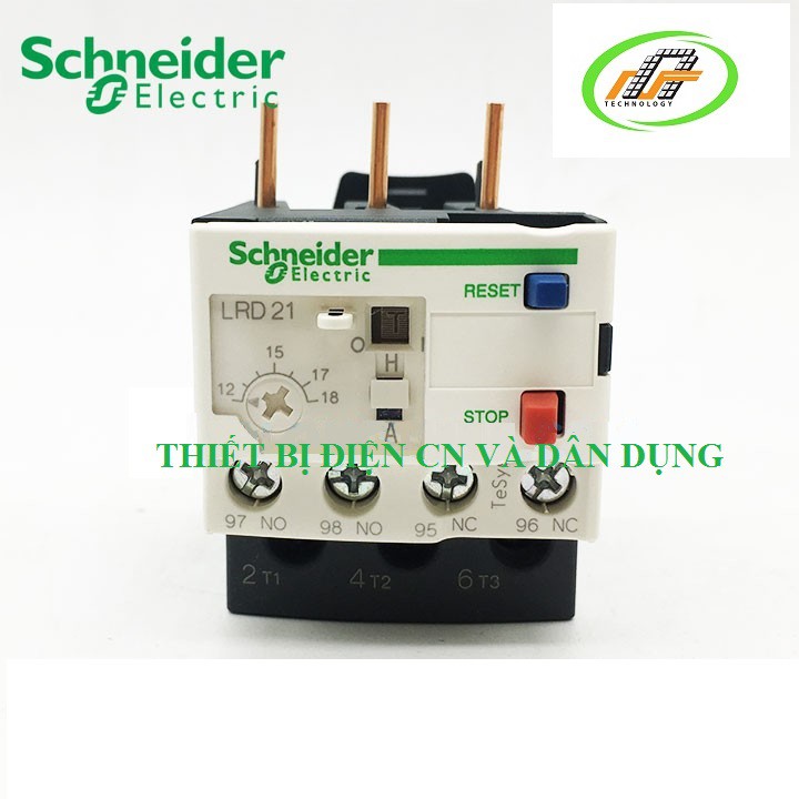 Rơ le nhiêt  LRD21 12~18A Schneider - Thiết bị điện CN và dân dụng