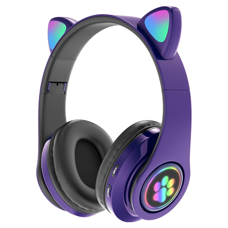 Tai nghe Mèo Led B39 bluetooth chụp tai  Headphone Tai Mèo Dễ Thương Có Mic,Âm Bass Mạnh Mẽ