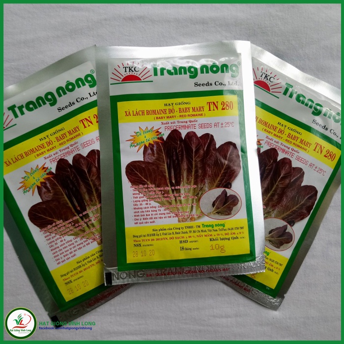 Hạt giống rau Xà Lách Romaine tím TN 280 - 1g