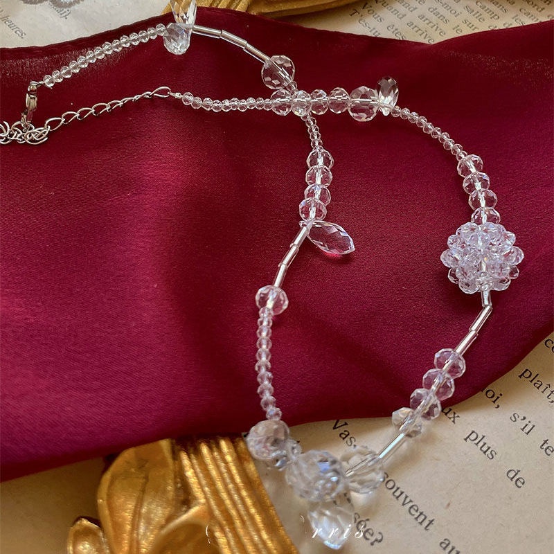 [Aishang Beauty Vòng Cổ Chuỗi Hạt Pha Lê Nhân Tạo Aurora Cao Cấp Thiết Kế Lộng Lẫy Làm Vòng Cổ Phong Cách Cá Tính Cao Cấp