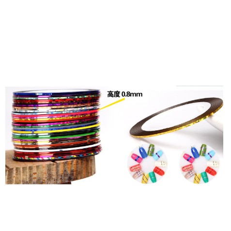 Băng dính màu trang trí nail/ cái