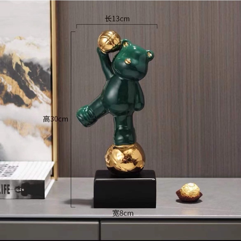 TƯỢNG GẤU CẦM BÓNG DECOR NHÀ CỬA LÀM QUÀ TẶNG