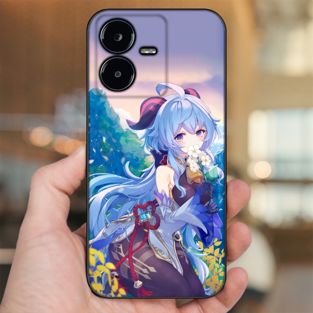 Ốp lưng Vivo Y22s viền đen in hình Ganyu Genshin Impact