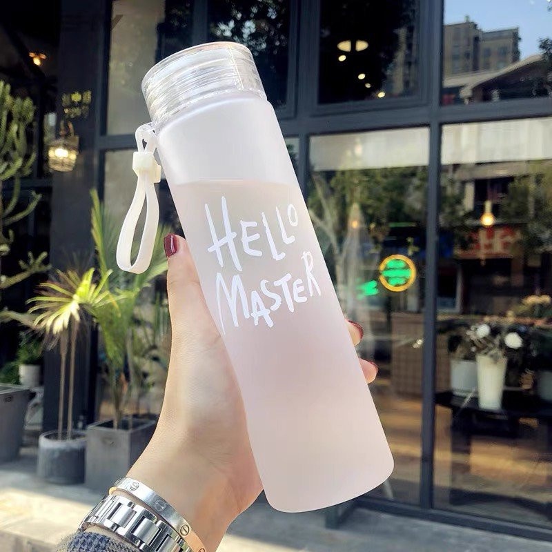 Bình nước Hello Master bình đựng nước thuỷ tinh 500ml