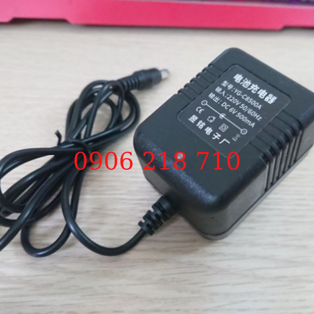 Sạc xe máy điện trẻ em, sạc ô tô điện trẻ em 6v500mAh