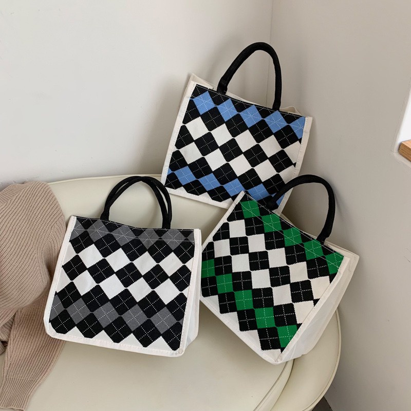 Túi xách vải canvas trẻ trung dành cho nữ thời trang phong cách Hàn Quốc (6874)