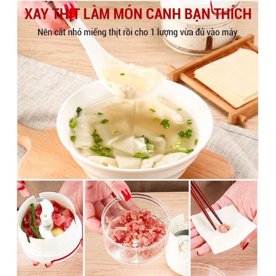 Máy Xay Tỏi Ớt Cầm Tay Mini Food Chopper Tiện Dụng Nhà Bếp