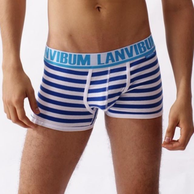 Quần boxer kẻ ngang Lanvibum cao cấp