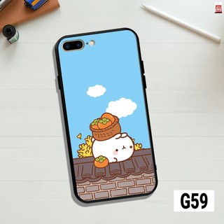 ỐP LƯNG IPHONE 7 PLUS - 8 PLUS IN HÌNH MOLANG SIÊU DỄ THƯƠNG cute