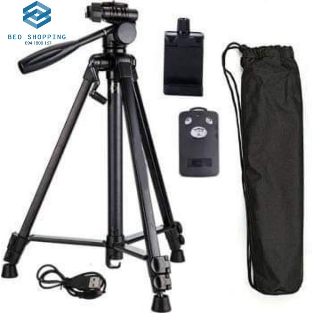 Chân Máy Ảnh Tripod Yungteng 3388, Giá Đỡ Bluetooth Cao Cấp Chuyên Dùng ChO Điện Thoại Camera Model 2020