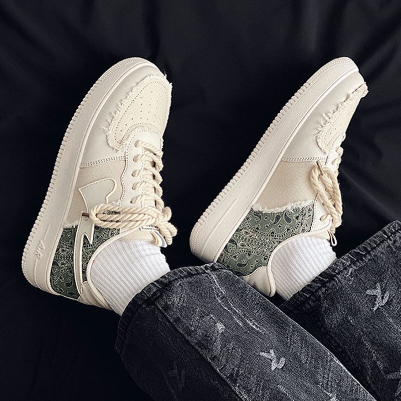 Giày bata QIAOYILUO cổ thấp có dây buộc mới cho nam