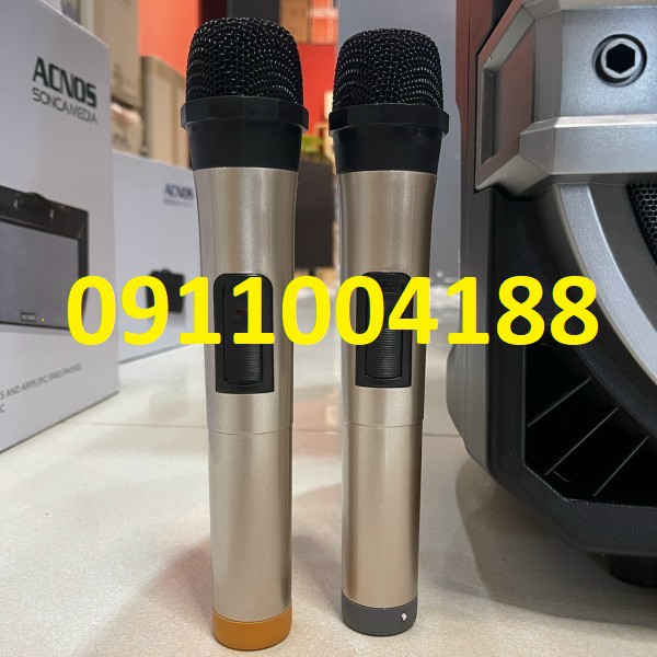 Loa kéo di động Ronamax F12  Hàng chính hãng, Loa công suất lớn bass 3 tấc ấm thanh cực hay + Kèm 2 micro