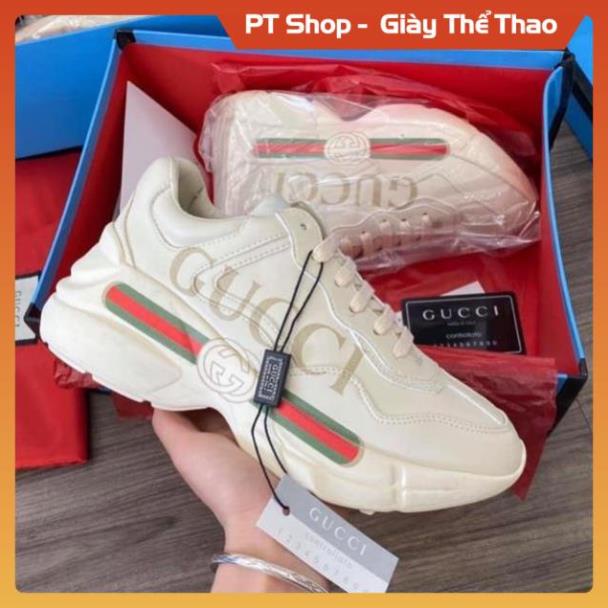 Giày thể thao Gucci nam nữ cao cấp, Giầy Sneaker Thể thao GC chữ ngang siêu cấp
