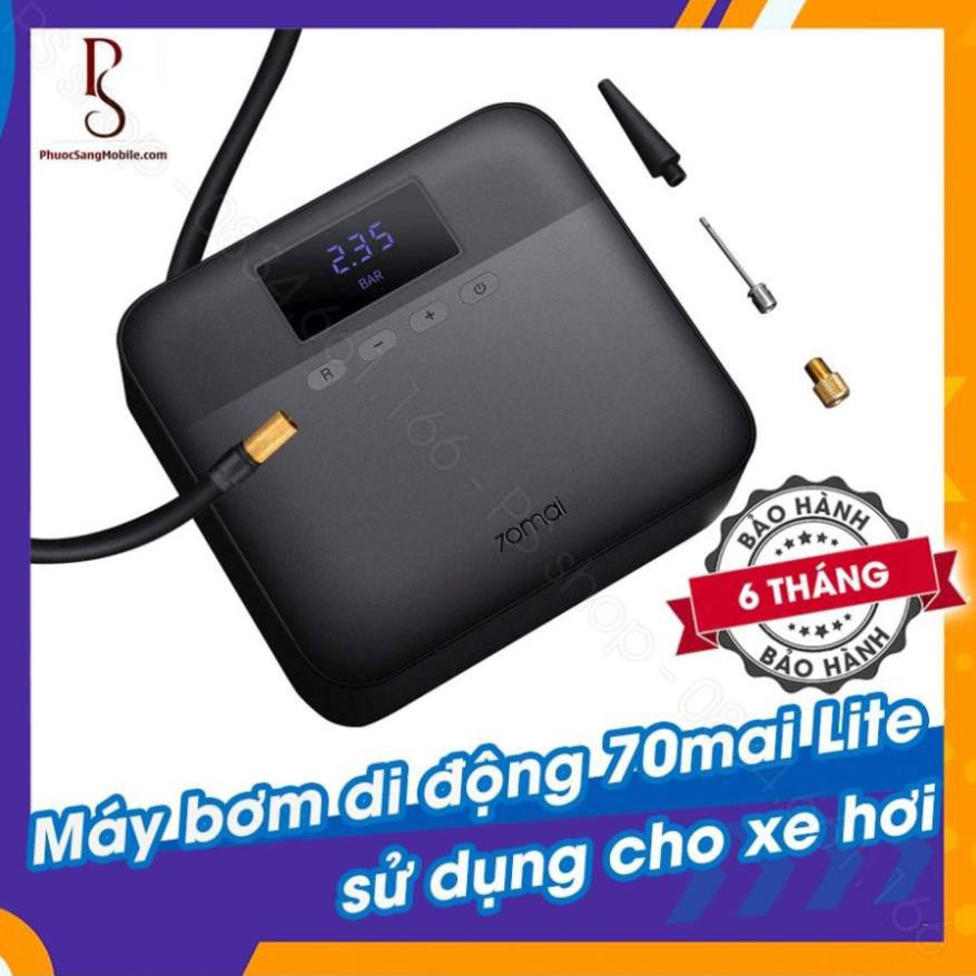 Bơm lốp ô tô Xiaomi 70MAI Lite Midrive TP03 TỰ NGẮT độ ồn thấp mã lực lớn BH 6 THÁNG