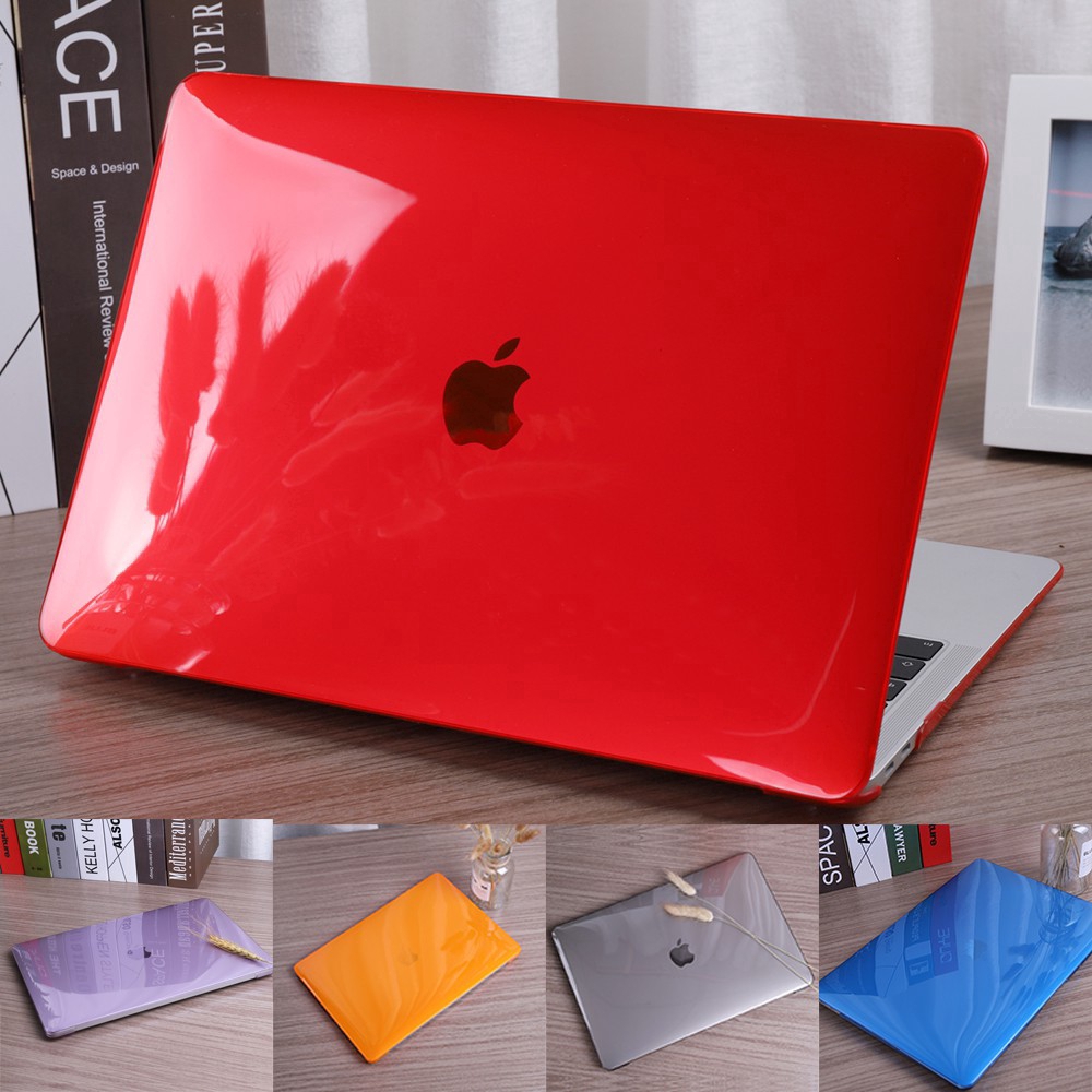 Vỏ ốp nhựa trong bảo vệ laptop MacBook Air 11 12 13 New Pro Retina 13 15 kèm miếng dán bàn phím và màn hình