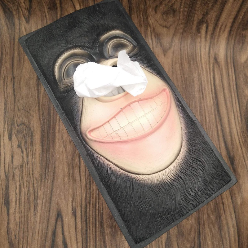 Hộp Đựng Khăn Giấy Bằng Nhựa Resin Hình Tượng Mới Lạ Cho Phòng Tắm / Phòng Ngủ