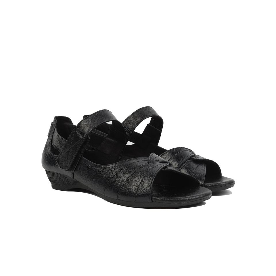 Giày Sandal Xuồng Hạnh Dung HD04579AD ( Màu Đen - Bò )