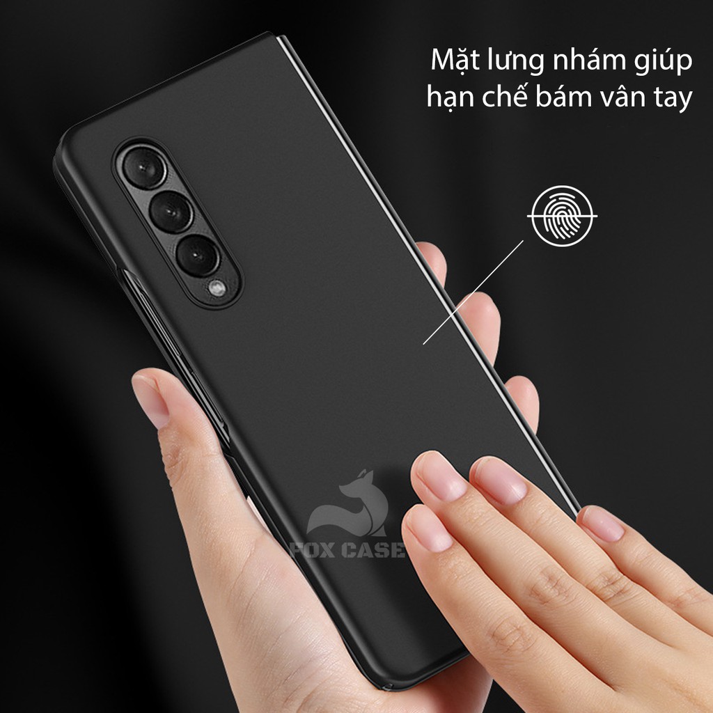 Ốp Z Fold 5, Z Fold 4, Z Fold4, Z Fold 3, Z Fold5 mặt lưng nhựa nhám, chống bám vân tay, màu trơn, mỏng nhẹ - Fox Case