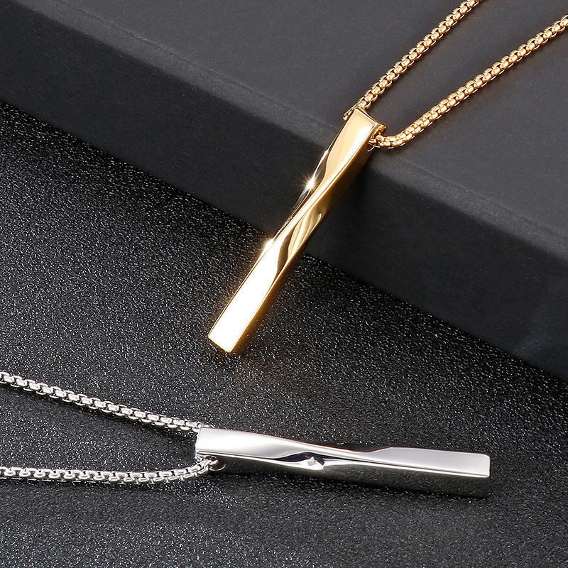 Vòng cổ chuỗi xâu rắn bằng thép không gỉ thời trang cho nam