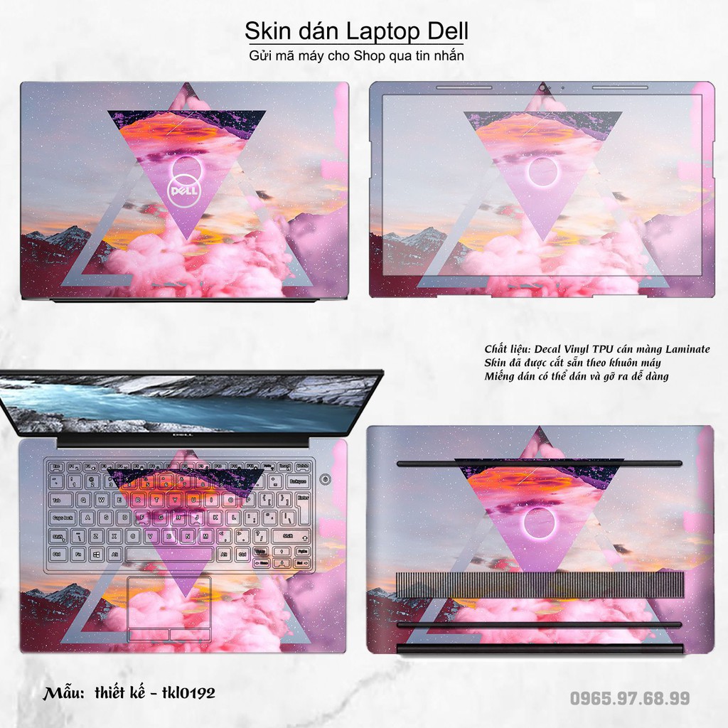 Skin dán Laptop Dell in hình thiết kế nhiều mẫu 5 (inbox mã máy cho Shop)