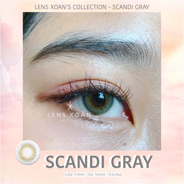 KÍNH ÁP TRÒNG SCANDI GRAY- OLENS : LENS XÁM SÁNG TÂY | LENS XOẮN