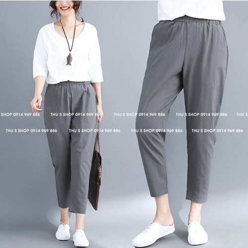 Quần Dài Nữ Ống Rộng Chất Đũi Thái Mát mặc nhà đi chơi du lịch siêu xinh Q2C01 | BigBuy360 - bigbuy360.vn