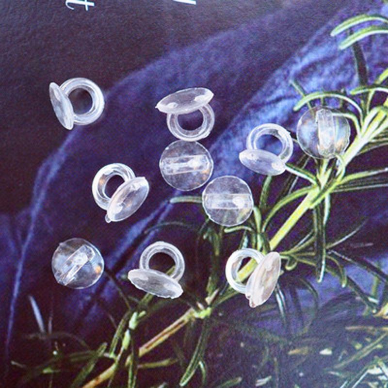 Set 10 Ghim Cài Móc Chìa Khóa Bằng Nhựa Trong Suốt