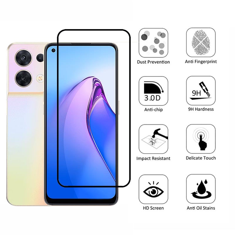 OPPO Reno8 Z 5G Kính Cường Lực 2 Trong 1 9D Cho OPPO Reno8 Z 5G Reno8Z 7Z 6Z 5G Reno 8 7 6 5G Reno3 Pro Reno 8 7 5 4 2F