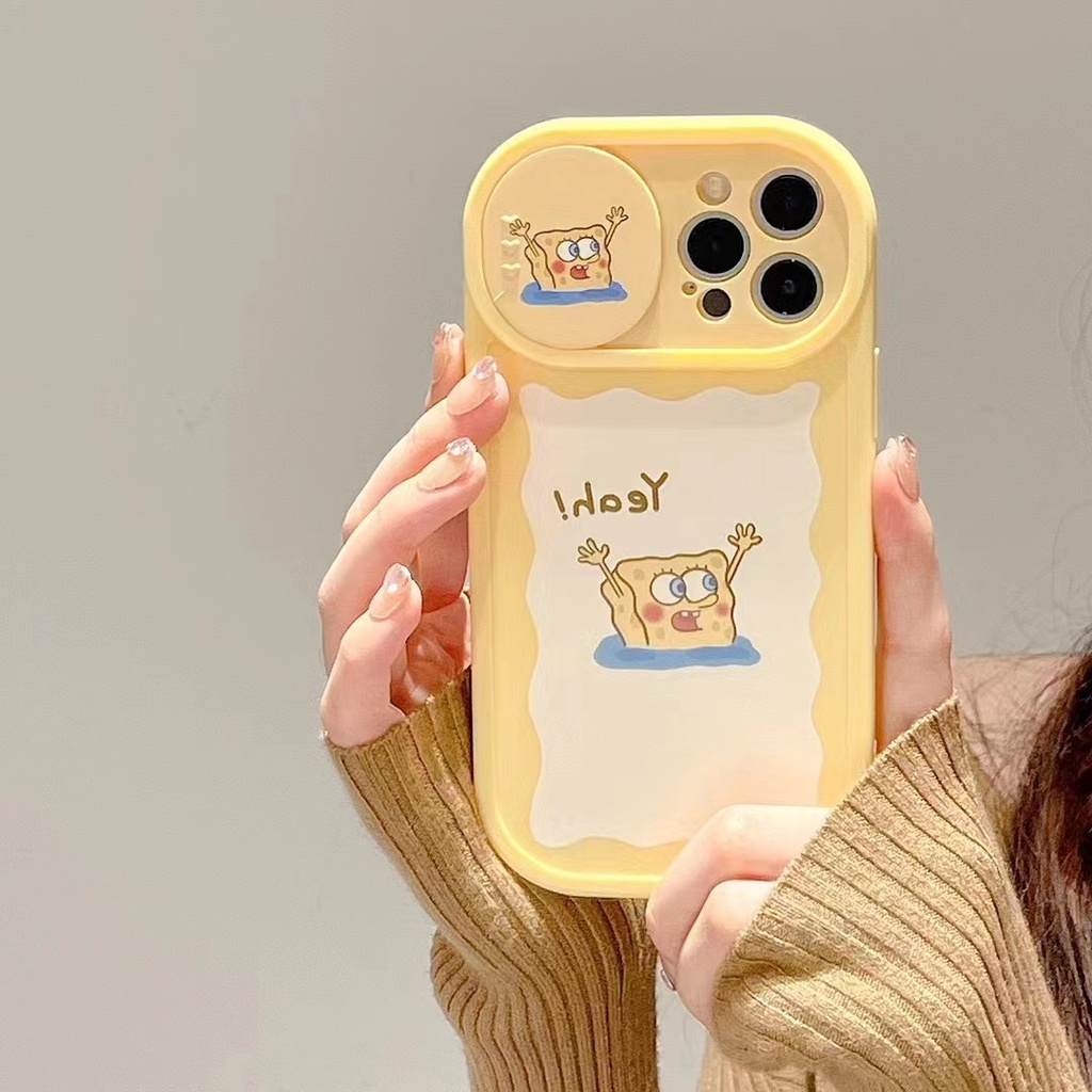 Ốp Điện Thoại Họa Tiết Spongebob Cho Iphone Xs Max Xr 11 12 13 Pro Max Soft shell shockproof and fall proof