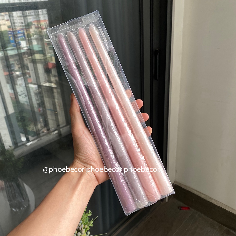 Set 4 cây nến thơm nhiều loại màu siêu xinh - PB264